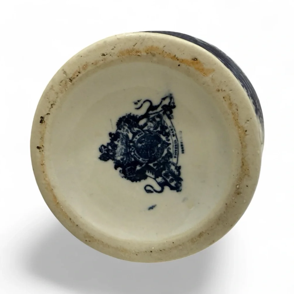 Victoria Ware Blue and White Chinoiserie Vase|Vintage Chinoiserie Vase